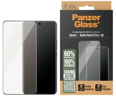 Panzer Glass „PanzerGlass SAFE“ itin plataus kampo grūdintas stiklas, skirtas „Xiaomi Redmi Note 15 Pro+ 5G“.