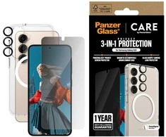 Panzer Glass Apsauginis rinkinys CARE by PanzerGlass Flagship 3in1 dėklas+apsauginis stiklas su privatumo filtru+kameros apsauga Samsung Galaxy S25