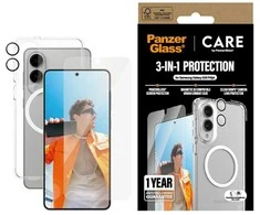 Panzer Glass Apsauginis rinkinys CARE by PanzerGlass Flagship 3in1 Dėklas+Apsauginis stiklas+Kameros lešio apsauga skirta Samsung Galaxy S25 Edge