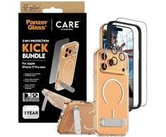 „Panzer Glass CARE by PanzerGlass Feature Kick 3in1“ dėklas + stiklas + objektyvas, skirtas „iPhone 17 Pro Max“