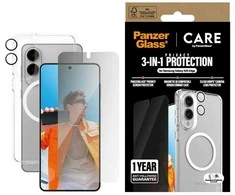 Panzer Glass Apsauginis rinkinys CARE by PanzerGlass Flagship 3in1 Dėklas+Apsauginis stiklas su privatumo filtru+Kameros lešio apsauga skirta Samsung Galaxy S25 Edge