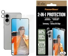 Panzer Glass Apsauginis rinkinys PanzerGlass Hoops+UWF 2in1 apsauginis stiklas+Kameros lešio apsauga skirta Samsung Galaxy S25 Edge