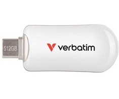 Pendrive Verbatim Plectra 512GB USB-C balta/baltas 30231