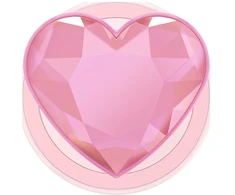 Popsockets Crystal Heart Grip MagSafe uchwyt i podstawka do telefonu rožinė