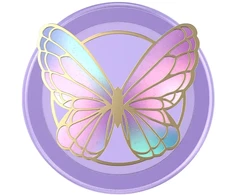 Popsockets Enamel Butterfly Prism MagSafe uchwyt i podstawka do telefonu šviesiai violetinė