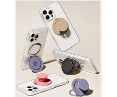 PopSockets Kick-Out Grip Latte MagSafe uchwyt i podstawka do telefonu smėlio spalva