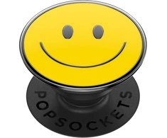 „PopSockets PopTop Combo“ emaliuotas „Be Happy“ geltoninis telefono laikiklis ir stovas