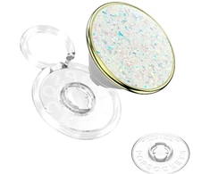PopSockets PopTop Luxe Enamel Opal uchwyt i podstawka do telefonu balta