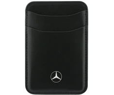 Dėklas Mercedes PU Leather MagSafe Card Holder Wallet juodos spalvos