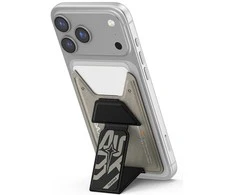 Skinarma 12 kubinių pėdų „Kado Aegis“ magnetinis kortelių turėtojas su stovu, pilkos spalvos