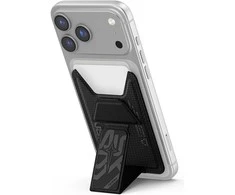 Piniginė Skinarma Kado Phantom magnetinis kortelių dėklas su laikiklio rankena, juoda