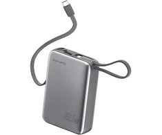 „4smarts Pocket“ dvigubas laidas, 20000 mAh, 22,5 W, su integruotu USB-C laidu