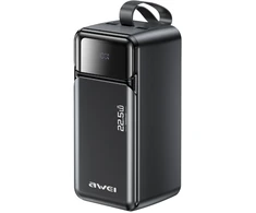 Powerbank Awei PA-106 50000mAh 22,5W PD 3xUSB-C juodos spalvos