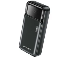 Nešiojamoji baterija Awei PA-92 20000mAh 22.5W PD 2xUSB-C, juoda
