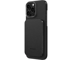 Powerbank PITAKA Aramid Fiber Qi2 MagSafe juodos spalvos-pilkos spalvos