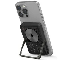 „Skinarma Nexus Nova“ nešiojamoji baterija su magnetiniu stovu, 5000 mAh, 20 W, PD USB-C, MagSafe, juoda