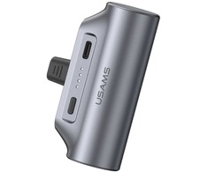 Nešiojama išorinė baterija USAMS PB79 Mini Tail Plug 3000mAh USB-C pilka