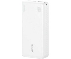 Nešiojamoji baterija USAMS PB83 2xUSB-A 1xUSB-C 20000mAh balta