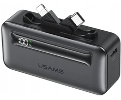 Nešiojamoji baterija USAMS XB-Series CD233 5000mAh PD 20W su USB-C / Lightning laidu, spalvota