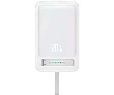 „USAMS XM“ serijos CD219 10000mAh belaidė išorinė baterija, baltos spalvos