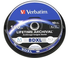 Disc BD-XL Verbatim M-Disc 100GB 4X Inkjet Printable 10vnt 43850