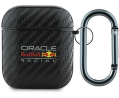 Red Bull Raudona Bull Raudonas BULL dėklas skirtas APPLE AirPods 1 / 2 RBA2PUCAILK (PU Carbon W/ Logo) juodos spalvos