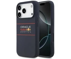 Red Bull Raudona Bull Raudona Bull Silicone Horizontal Centered Logo MagSafe dėklas skirtas Apple iPhone 17 Pro Navy mėlynos spalvos