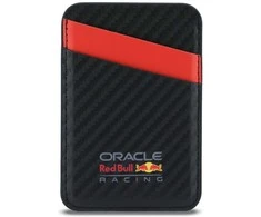 Red Bull Raudona Bull Raudona Bull anglies pluošto „MagSafe“ piniginė, juoda