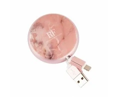 Richmond Finch Richmond&amp;Finch kabelis zwijany USB-C/Microróżowy marmur/pink marble CWTYPE-114