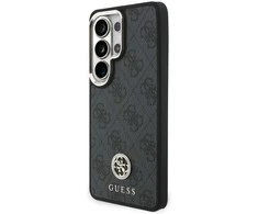 Cg Mobile Sas Rinkinys Dėklas + Smycz Guess 4G Big Rhinestone Triangle Strap MagSafe do Samsung Galaxy S26 Ultra juoda