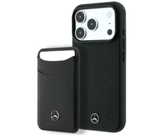 Dėklas Rinkinys etui + portfel Mercedes Grilis Pattern Leather MagSafe do iPhone 18 Pro / 17 Pro juoda