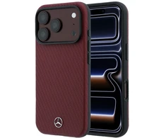 Dėklas Rinkinys etui + portfel Mercedes Grilis Pattern Leather MagSafe do iPhone 18 Pro / 17 Pro bordo spalvos