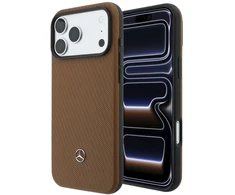 Dėklas Rinkinys etui + portfel Mercedes Grilis Pattern Leather MagSafe do iPhone 18 Pro Max / 17 Pro Max camel