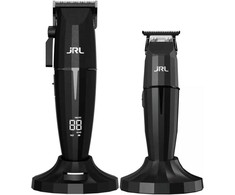 Set 2-in-1 JRL Onyx Clipper + Onyx Trimmer with Two Charging Stations juodos spalvos