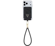 Guess wallet + hand strap set Guess triangle MagSafe juodos spalvos