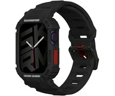 Skinarma apyrankė+Dėklas Mecha 2in1 Apple Watch 45/44mm juodos spalvos