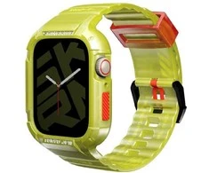 Skinarma apyrankė+Dėklas Saido 2in1 Apple Watch 45/44mm geltonos spalvos neon