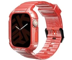 Skinarma apyrankė+Dėklas Saido 2in1 Apple Watch 45/44mm red