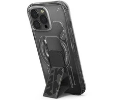 Skinarma dėklas Helio Apple iPhone 16 Pro Max 6.9" Magnetic Charging + Grip Stand juodos spalvos