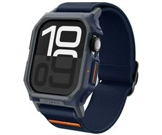 „Spigen Lite Fit Pro“ dirželis, skirtas „Apple Watch 10“ (46 mm), tamsiai mėlynas, Mėlyna