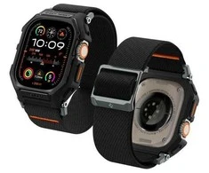 Apple Watch Ultra (49mm) Spigen Lite Fit ”Pro” dėklas laikrodžiui matinės juodos spalvos