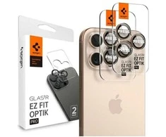 Spigen OPTIK PRO GLAS.TR ”EZ FIT” KAMEROS APSAUGOS 2 PAKUOTĖS Apple iPhone 16 PRO / PRO MAX DESERT TITANIUM