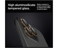 Spigen OPTIK PRO GLAS.TR ”EZ FIT” KAMEROS APSAUGOS 2 PAKUOTĖS Apple iPhone 16 PRO / PRO MAX DESERT TITANIUM
