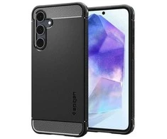 Samsung Galaxy A55 5G Spigen Rugged Armor Matte dėklas telefonui juodos spalvos