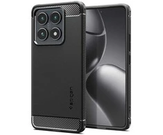 Spigen Rugged Armor dėklas skirtas Xiaomi 14T Pro – Matte juodos spalvos