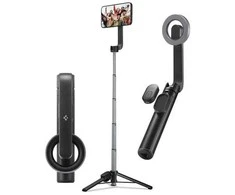 Spigen S570W MagSafe Bluetooth Selfie Stick Tripod – Išmanusis telefonas stand / selfie stick holder Juodas