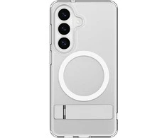 Spigen Ultra Hybrid S Mag MagSafe dėklas skirtas Samsung Galaxy S26 – skaidruus ir baltos spalvos