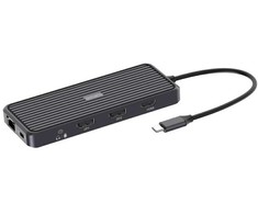 Šakotuvas 4smarts SmartDock 11w1 | 4x USB-A | USB-C PD 100W | RJ45 | Audio/Mic | HDMI | 2x DP