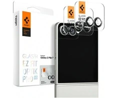 „Spigen Optik Pro HD Glas.TR“ „EZ FIT“ kameros apsauginiai dėklai, 2 vnt. pakuotėje, „Galaxy Z Flip 7“, juodi