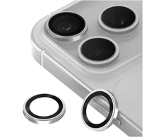 UNIQ Optix Prime fotoaparato objektyvo apsauga, skirta iPhone 18 Pro / iPhone 18 Pro Max, sidabrinė, su aplikatoriumi